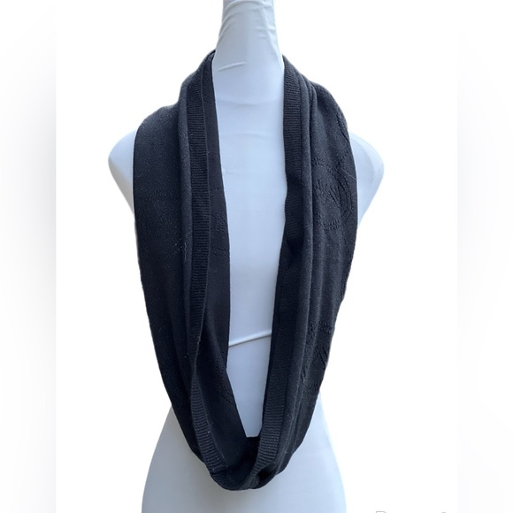MICHAEL Michael Kors Accessories - Michael Michael Kors Jet Set Monogram Pointelle  Infinity Scarf Black